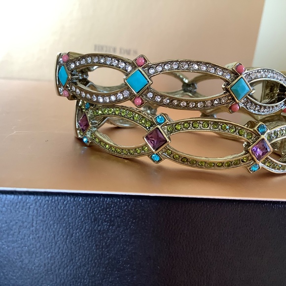 Heidi Daus Set Crystal Bangle Bracelets SZ M - Picture 10 of 16